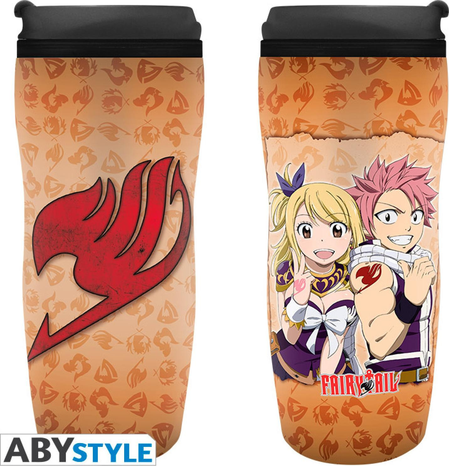 ABYstyle Fairy Tail reismok met Lucy, Natsu en embleem 350 ml
