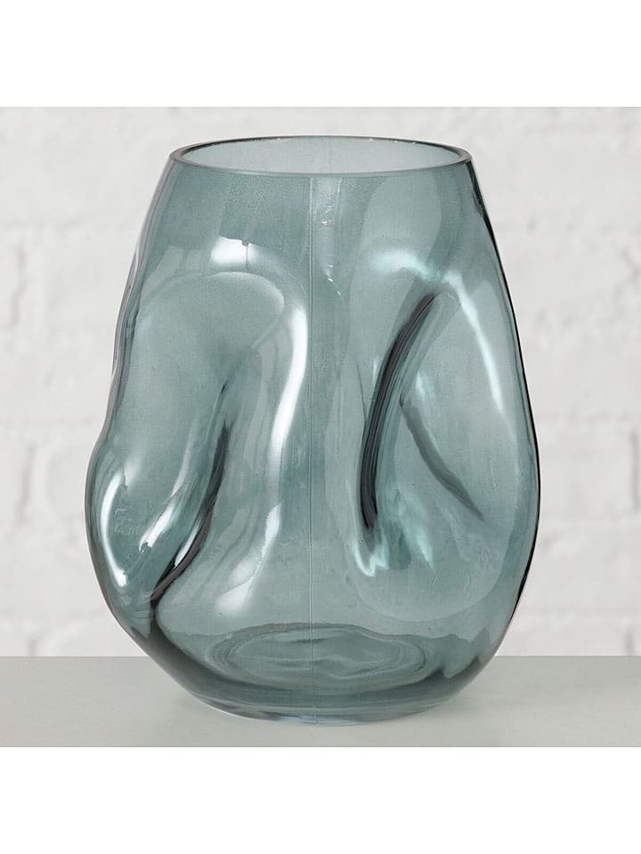 Boltze Vase ''Lojin'' in Grün - (H)17,3 x Ø 14 cm - onesize