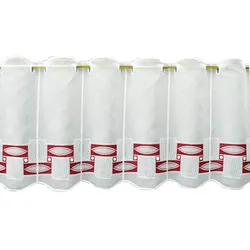 FLORENTINA Scheibengardine   , rot , Synthetik , Maße (cm): B: 144 H: 45