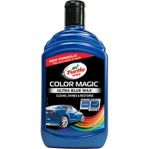 Turtle-Wax Autopolitur 52709 Color Magic Ultra Blue Wax, mit Versiegelung, für blaue Lacke, 500 ml