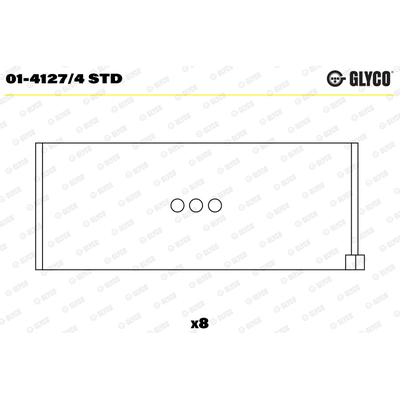 GLYCO Pleuellager 01-4127/4 STD für Fiat
