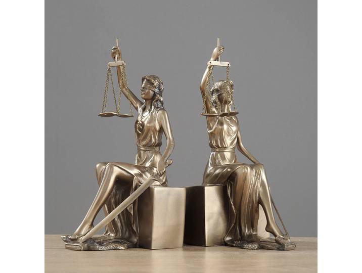 1 pièces résine dame Justice Statue Figurine serre-livres décoratifs décor à la maison déesse romaine Sculpture cadeaux meilleur pour les avocats et la loi