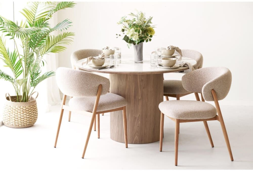 Moloo Table repas 120 à 200 cm marron Marron 120x76x120cm