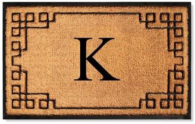 A1 Home Collections Natural Coir & Rubber Door Mat, Heavy Duty, Dirt Trapping, Thick & Durable Outdoor Entry Mat