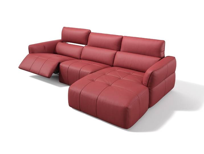 Leder Ecksofa VERANO Eckgarnitur Elektrische Relaxfunktion Ledercouch Polsterecke Eckcouch