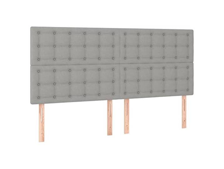 vidaXL LED Kopfteil Hellgrau 180x5x118/128 cm Stoff