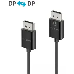 PURE IS2021-020 - DisplayPort 1.2 Kabel, 4K 60 Hz, schwarz, 2 m