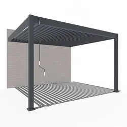 PergoLine Superior Wand Pergola 3,6 m x 4 m anthrazit