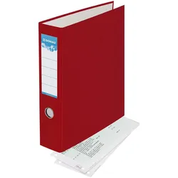 DONAU Doppelordner 2x A5 quer Karton rot