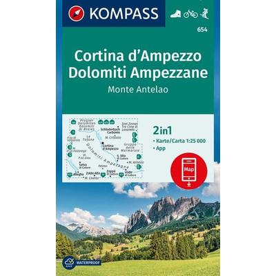 KOMPASS Wanderkarte 654 Cortina d'Ampezzo; Dolomiti Ampezzane, Monte Antelao 1:25.000, Sonstige von , Kompass-Karten, 978-3-99154-039-7
