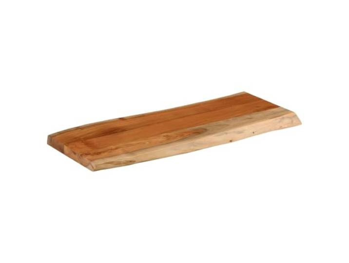 KLGBNCVE Tischplatte 100x40x3,8cm Rechteckig Massivholz Akazie Baumkante Naturkante, Rustikal, Für Bartisch, Beistelltisch, Feuchtes Tuch Reinigung