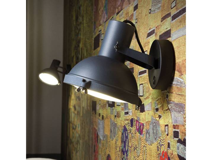 Nemo Wandleuchte Projecteur 165, dimmbar, blau, für Wohn- / Esszimmer, Aluminium, Industrielles Design, Wandlampe