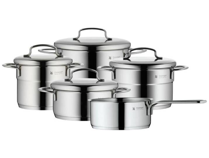 Kochtopf WMF Mini 5-teilig , silber (silberfarben), Ø:16cm, Töpfe, Kochtopf