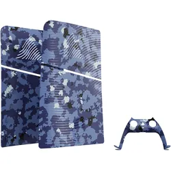 Maxx Tech PS5 Slim Face Plates - Blue Wave Camo (PS5) (PS5), Blau, Weiss, Schwarz