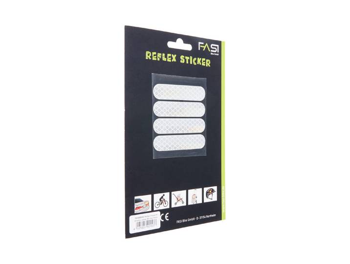 Fasi Reflex-Sticker Streifen Weiss 68 × 15 mm 4 Stück