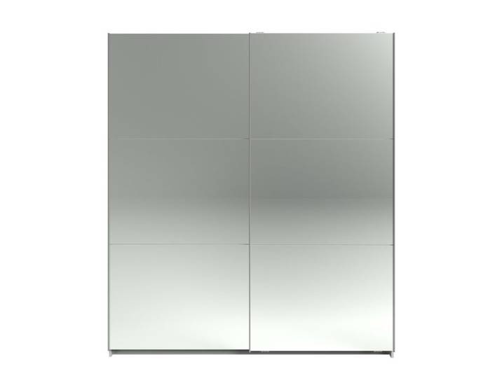 Armoire 2 portes couli. L.180 SWING blanc et 2 miroirs