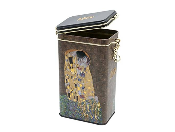 Fridolin Voorraaddoos/Koffiedoos van metaal met sluiting - Gustav Klimt: De Kus