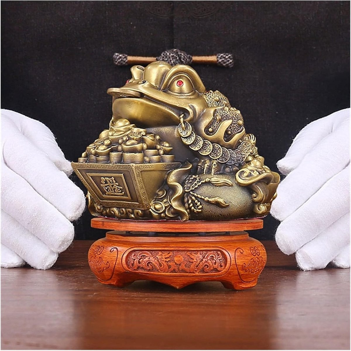 Messing Gouden Pad Decoratie Ornament voor op een Tafel, Hoogte: 22 cm, Goud