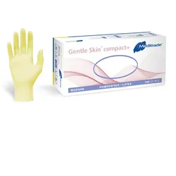 Meditrade | Gentle Skin Compact + | Latex-Untersuchungshandschuh | Größe M | natur