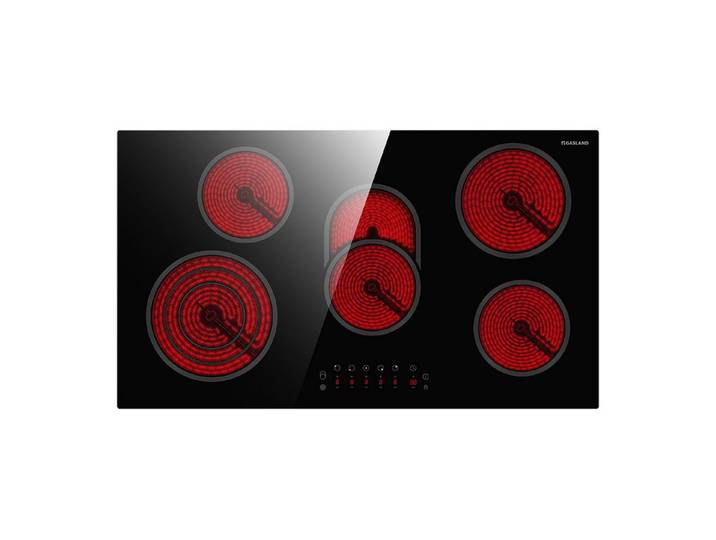 GASLAND Elektro-Kochfeld CH90BF, Glaskeramikkochfeld 90 cm, 5 Zonen, 8500 W, Einbau, Touch, 3-fach+Oval