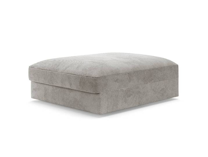 Polsterhocker Big Grau Cordstoff Lizza Modern