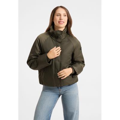 Winterjacke FRIEDA & FREDDIES "Frieda & Freddies Jacke mit Stehkragen und Riegelverschluss", Damen, Gr. 42, grün (olive), 100% Polyamid, Jacken Winterjacke