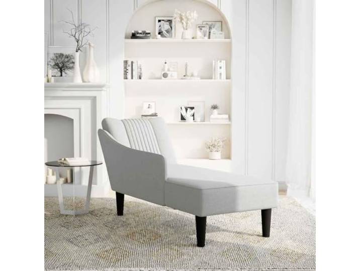 RJPLMFV Langer Sessel mit Armlehne, gerade, Wolkengrau Weicher Polyesterstoff, hochfester Schaumstoff, für Wohnzimmer oder Büro