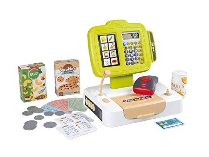 Smoby - Elektronische supermarktkassa - Speelkassa met rekenmachinefunctie - Licht- en geluidsgeluiden en vele accessoires - Vanaf 3 jaar