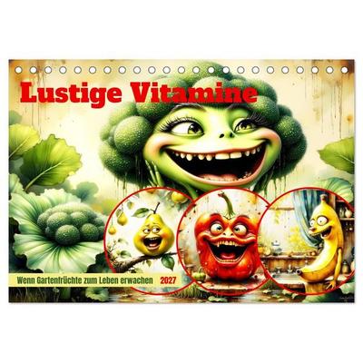 Lustige Vitamine (Tischkalender 2027 DIN A5 quer), CALVENDO Monatskalender