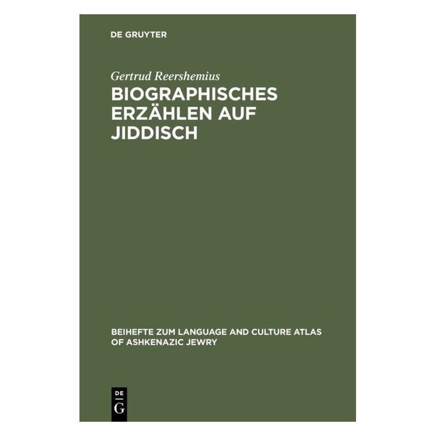 De Gruyter Reershemius,G.:Biographisches Erzählen (Deutsch, Hardcover, Gertrud Reershemius) (67825940)
