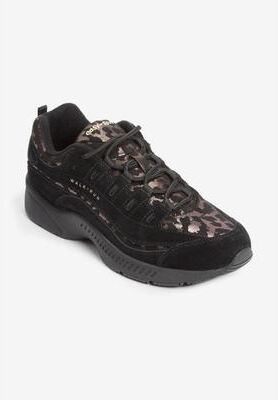 Women's The Romy Walking Sneaker by Easy Spirit in Black Leopard (Size 10 M)