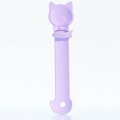 Uplift Essentials Ergonomic Squeeze & Lick Cat Strip Feeder Spoon purple