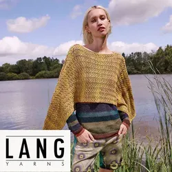 Strickanleitung – Poncho "Golda" aus Lang Yarns Illusion