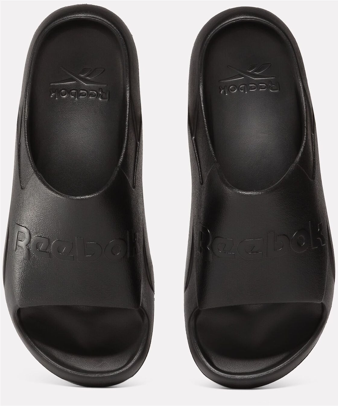 Badesandale REEBOK "REEBOK CLEAN SLIDE", Damen, Gr. 45,5, schwarz, Synthetik, Schuhe Badesandale, Badelatschen