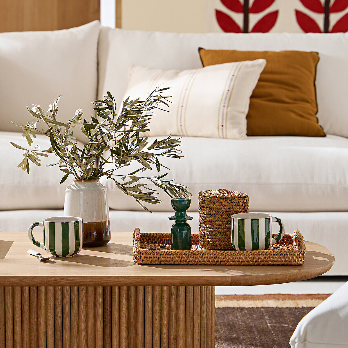 LA REDOUTE INTERIEURS Lot de 2 mugs en céramique, Darcy