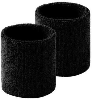 Uplifted Finds 8x10CM Towel Sports Wristbands Absorbent Tennis & Fitness Sweat Bands Wrist Guard black (2pcs)