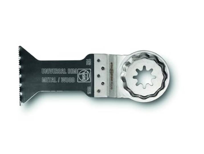 FEIN Lame de scie universelle E-Cut\, Condit. 3 Pce\, Largeur 44 mm\, Longueur 60 mm\, Porte-outil StarlockPlus\, Bi-métal avec denture universelle avoyée. Large gamme d’utilisations