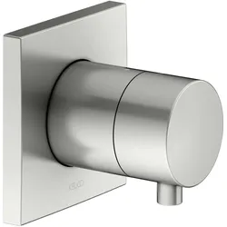 KEUCO IXMO Absperrventil Unterputzmodell für 1 Verbraucher mit Comfort Griff, Rosette eckig, 59541061002, Farbe: Edelstahl-finish
