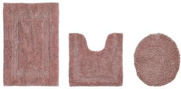 Better Trends Lux 3 Piece Bathroom Rug Set, 100% Cotton Tufted Reversible Bath Mats, Water Absorbent Machine Washable