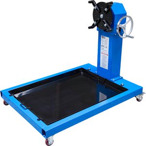 BGS-technic Motorständer 71100, rollbar, mit Auffangwanne, frei arretierbar, 360° drehbar, Tragkraft 800 kg