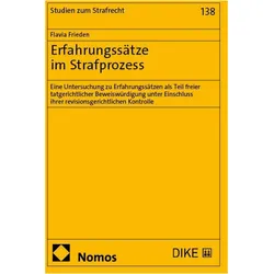 Erfahrungssätze im Strafprozess, Fachbücher von Flavia Frieden