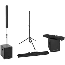 OMNITRONIC Set ROD-1283 Aktives Säulensystem + Boxenhochständer + Cover Set