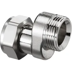 Oventrop Ausgleichsverschraubung 1019451 G 3/4xG 3/4 ÜM, für unteren Anschluss, Messing vernickelt