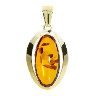 Kettenanhänger OSTSEE-SCHMUCK "- Frieda - Gold 333/000 - Bernstein" Gr. 48, gold (gold 333, goldfarben, gelb), Schmuckanhänger, Damen, Gelbgold 333, Kettenanhänger