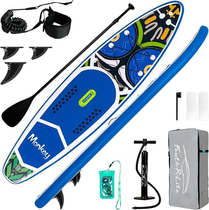 Stand Up Paddling Board 320 cm & 350 cm-SUP für 2 Personen/Familien,mit komplettem Zubehör,Doppellagiges PVC,anfängerfreundlich,Aufblasbares Paddle Board für Erwachsene & Einsteiger