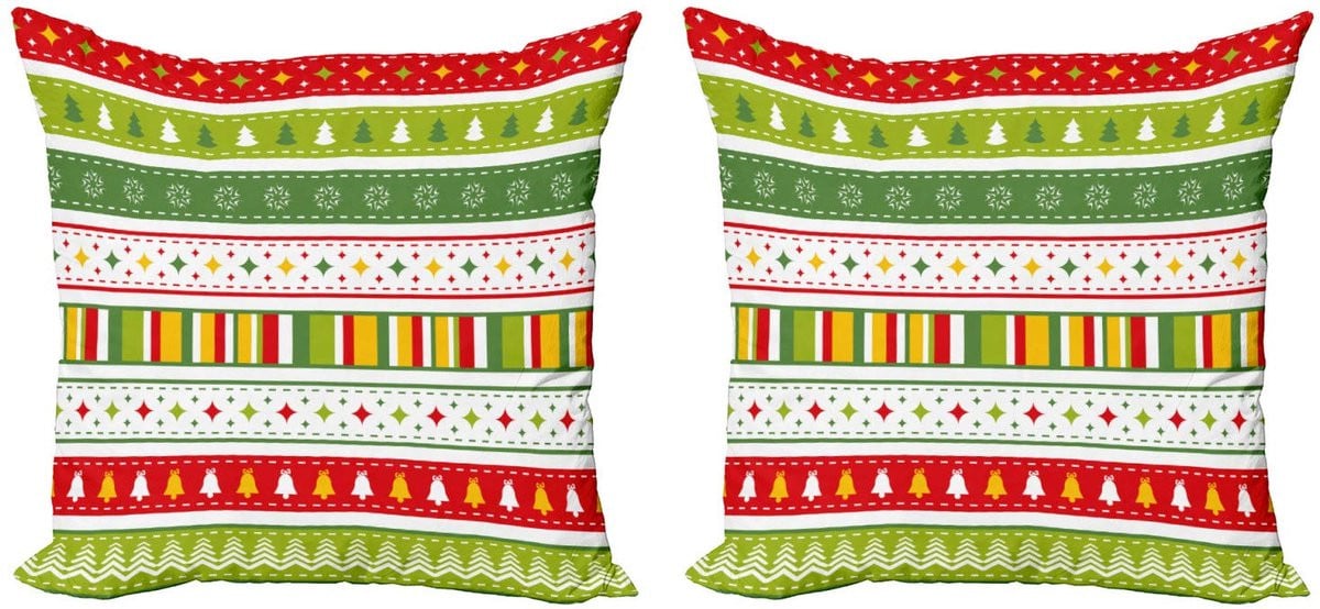ABAKUHAUS Kussenhoes Set 40x40 cm – Dubbelzijdig bedrukt – Multicolor