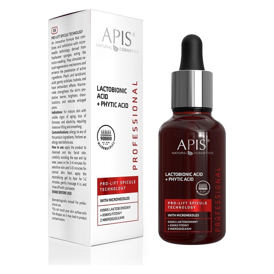 Apis Natural Cosmetics Apis Apis Pro-Lift Spictule Technology Kwas laktobionowy kwas fitowy z mikroigiełkami do twarzy 30ml (30 ml) (73516480)