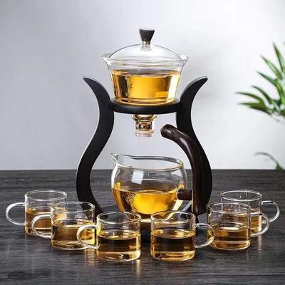 Uplift Essentials Glass Tea Set With Magnetic Switch Teapot And Infuser Semi Automatic Drip Teapot With Optional Cups For Elegant Tea Br teapot With 6 Cups