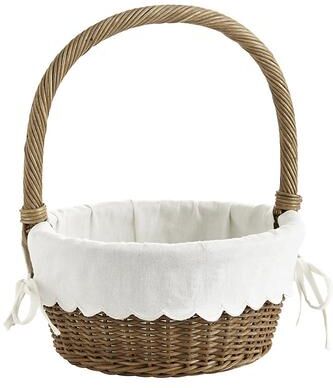 Wicker Easter Basket with Liner - Cream Scalloped - Ballard Designs