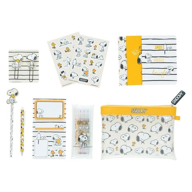 Grupo Erik SNOOPY - Set de Papeterie avec 3 Notebooks A6 - 10pc. (SETP001)